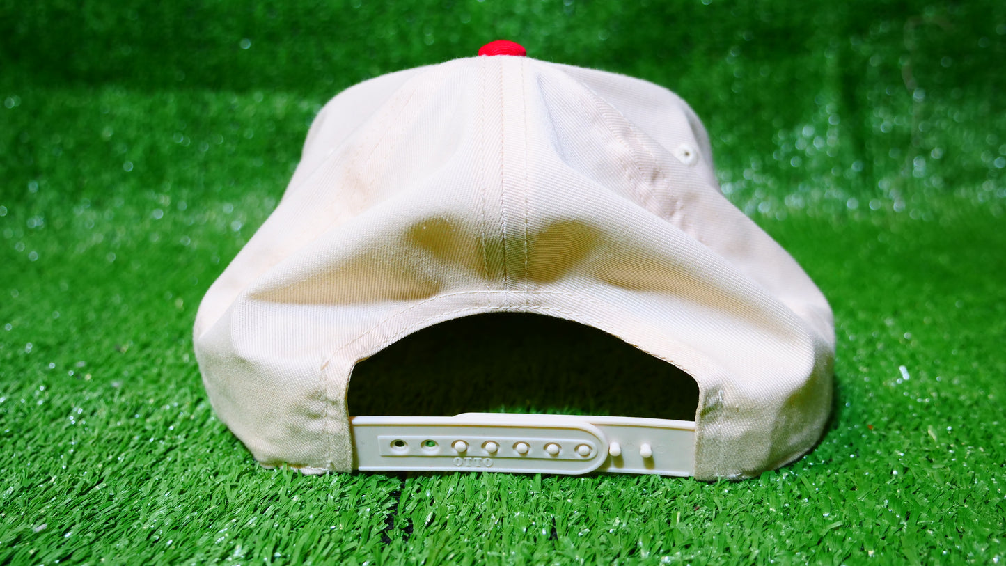 Alief Red Box Snapback - Cream/Red