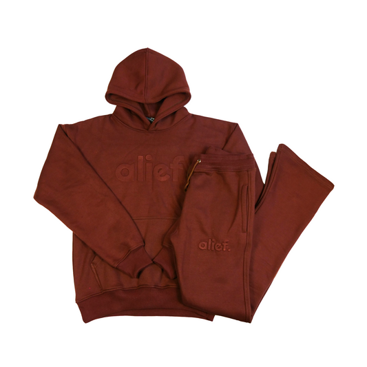 Alief Embossed Set - Brown