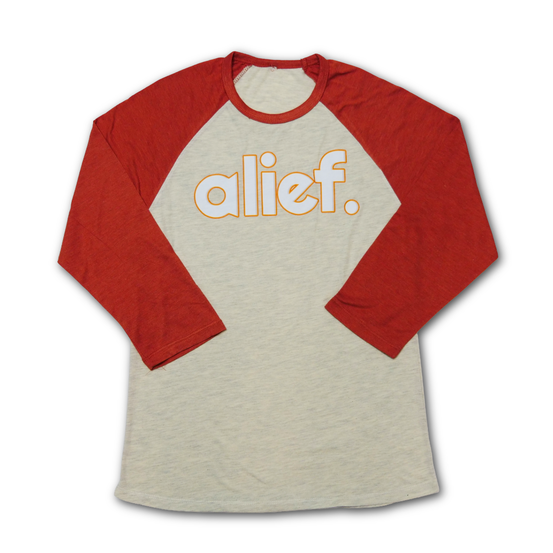 Bold Alief Baseball Tee - Cream/Burnt Orange