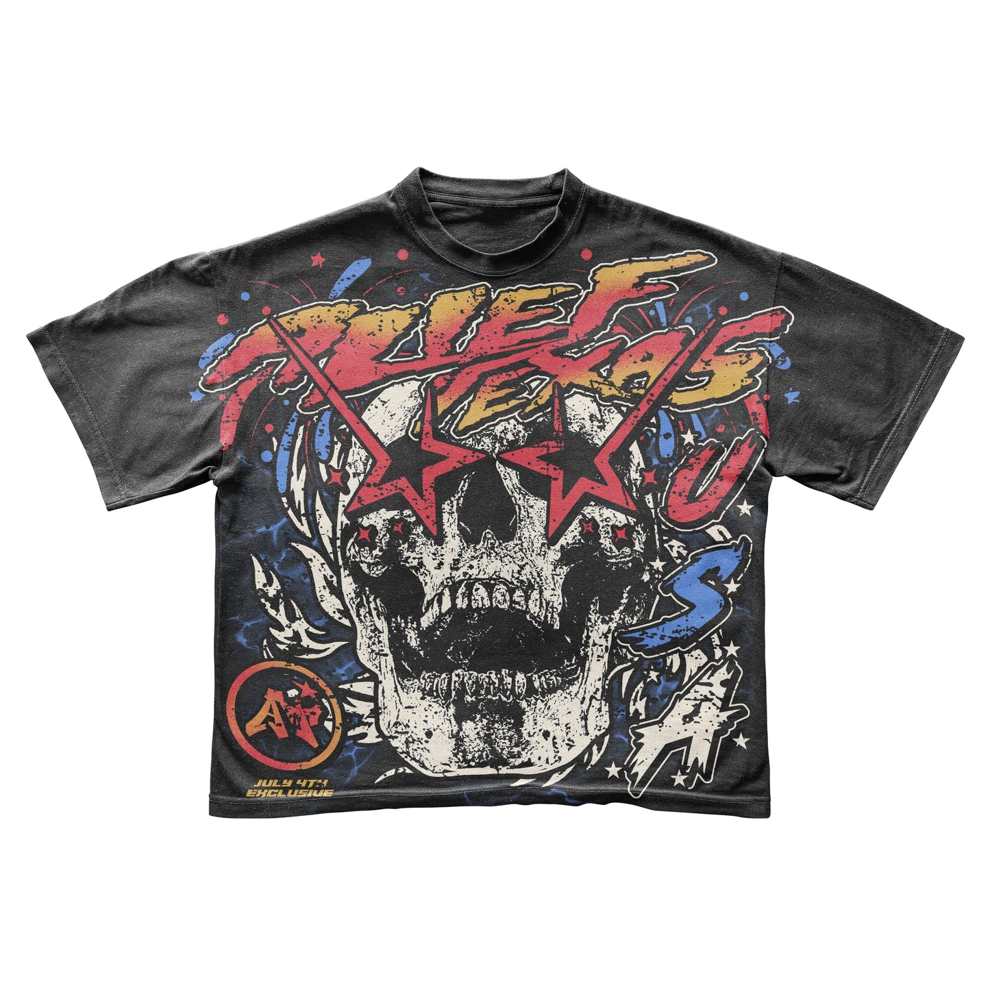 Alief Skull of July Tee - Black