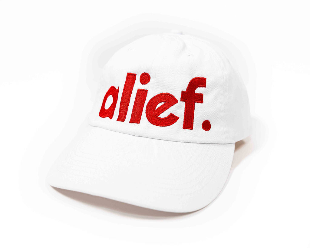 Bold Alief Dad Hat - White/Red
