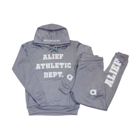 Alief Athletic Jumpsuit - Gray/White