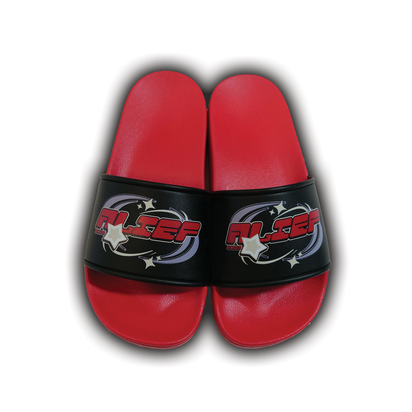 Alief Y2K Slides - Black/Red