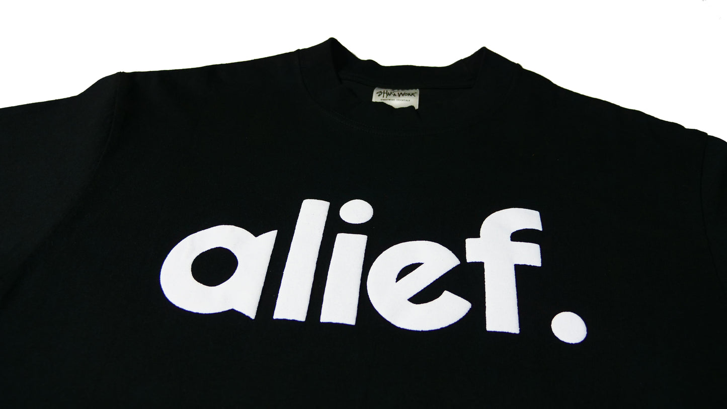 Puff Ink Bold Alief Tee - Black/ White