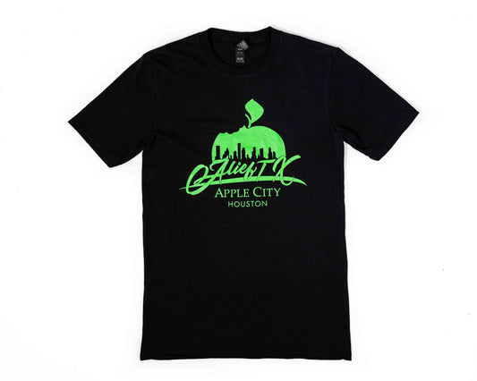 OG Alief Logo Tee - Black/Lime Green
