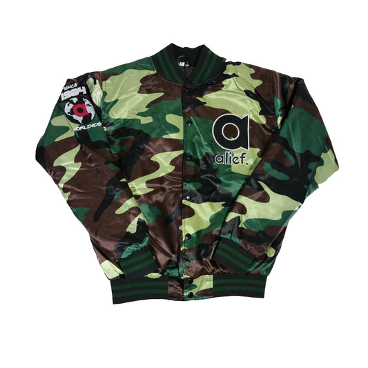 Alief Applecity Varsity Jacket - Green Camo
