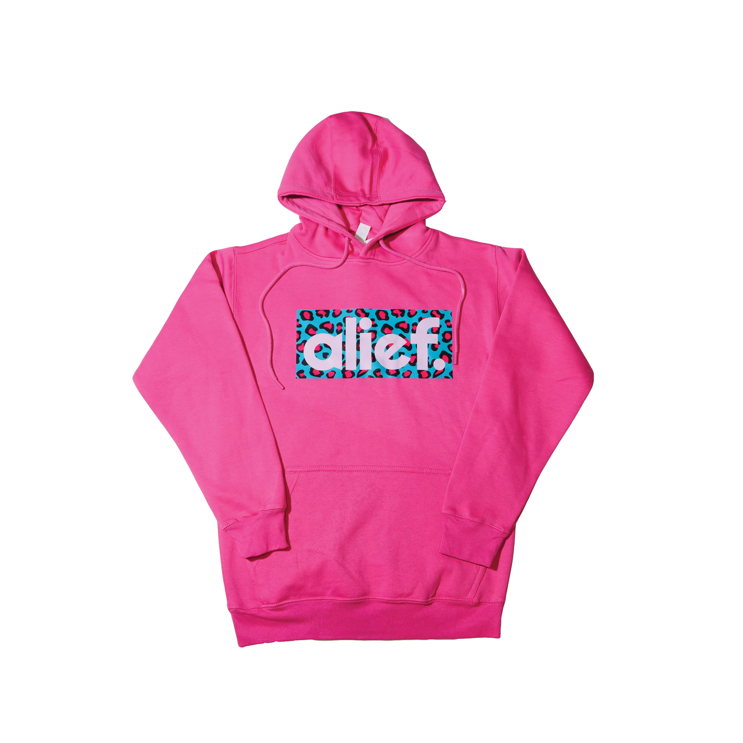 Pink Alief Teal Cheetah box hoodie