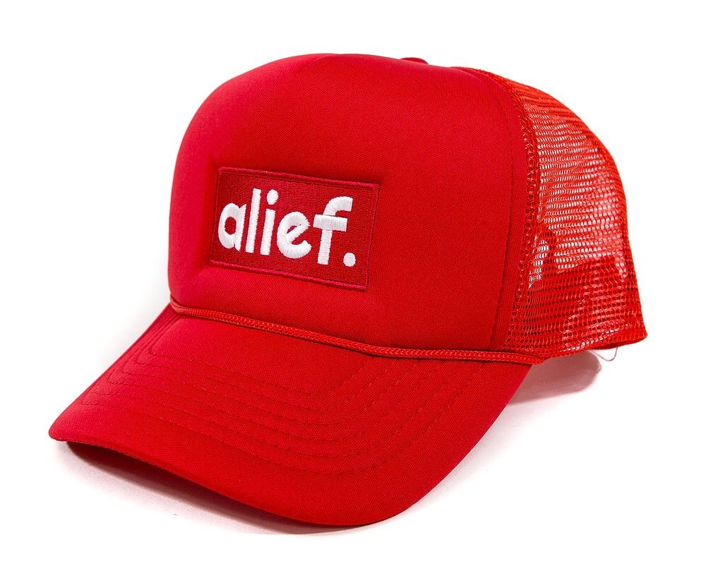 Alief Red Box Logo Trucker Hat - Red