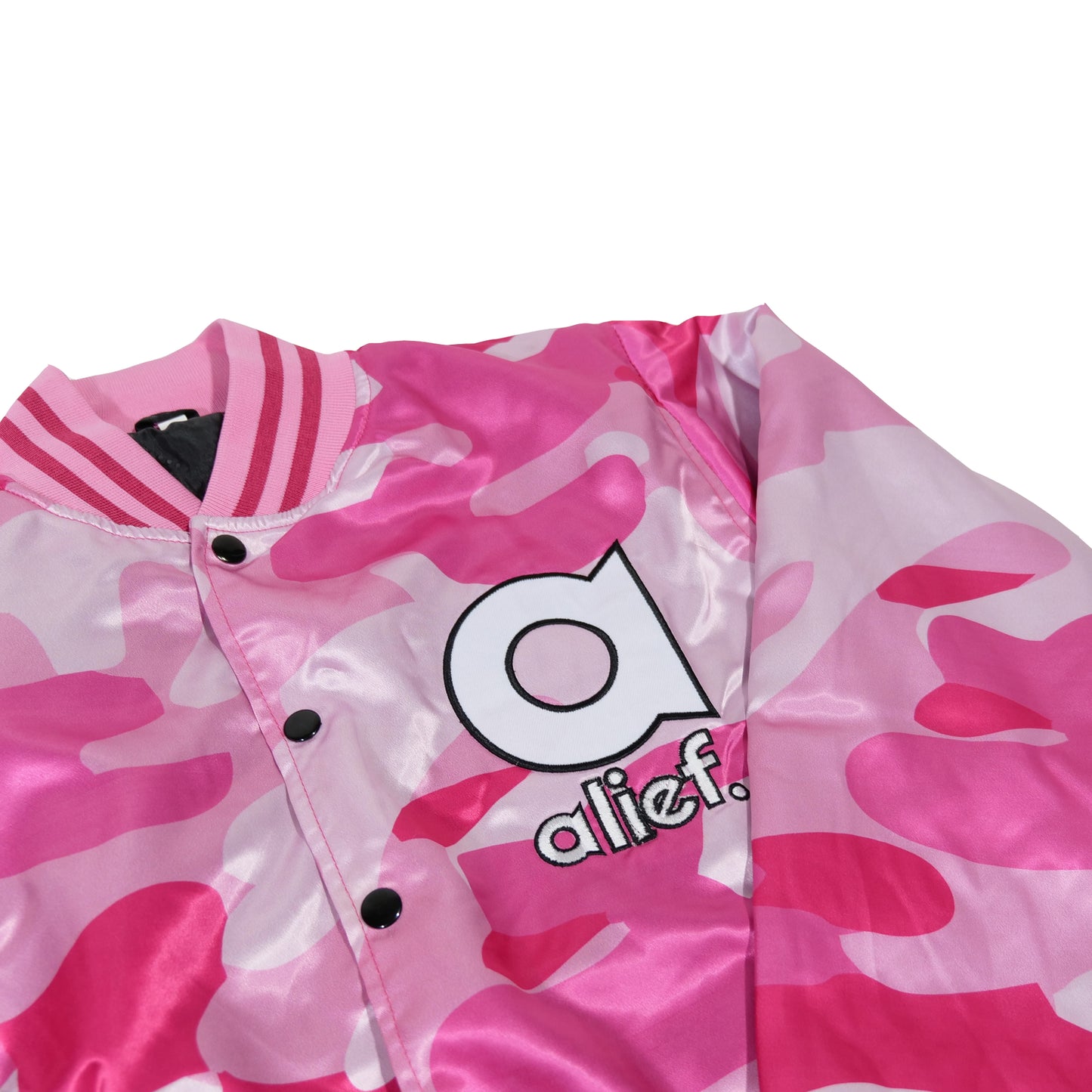 Alief Applecity Varsity Jacket - Pink Camo