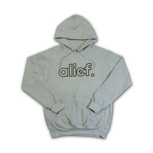 Open Face Alief Hoodie - Grey/Black