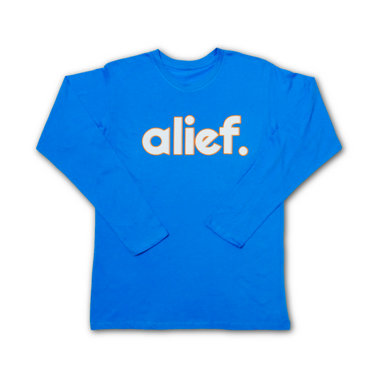 Bold Alief Long Sleeve - Canary Blue/Orange