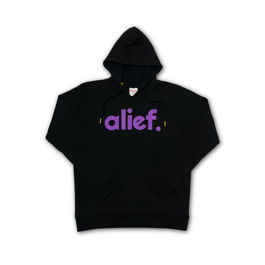 Bold Alief Hoodie - Black/Purple