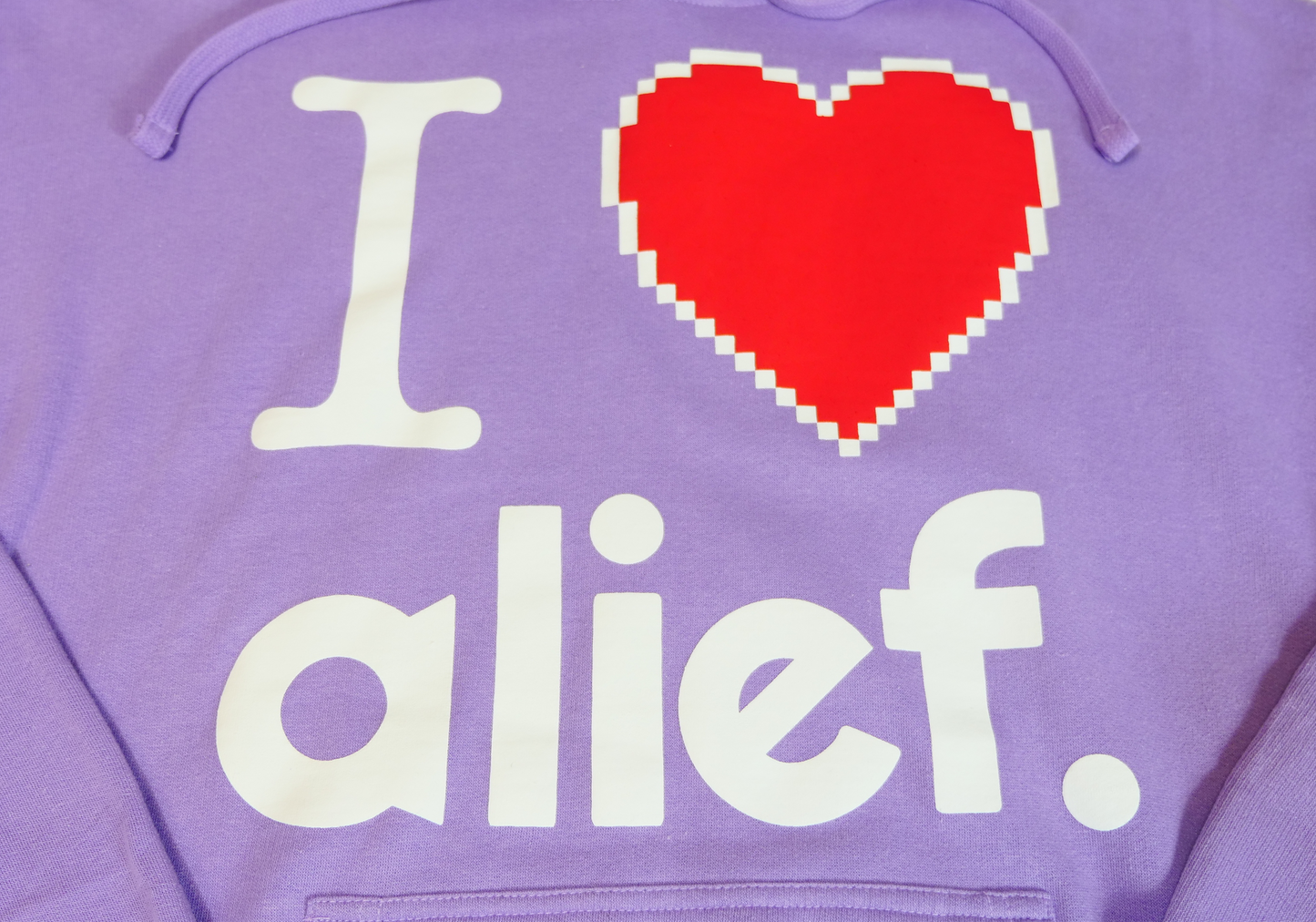 I love alief Hoodie - Lavender