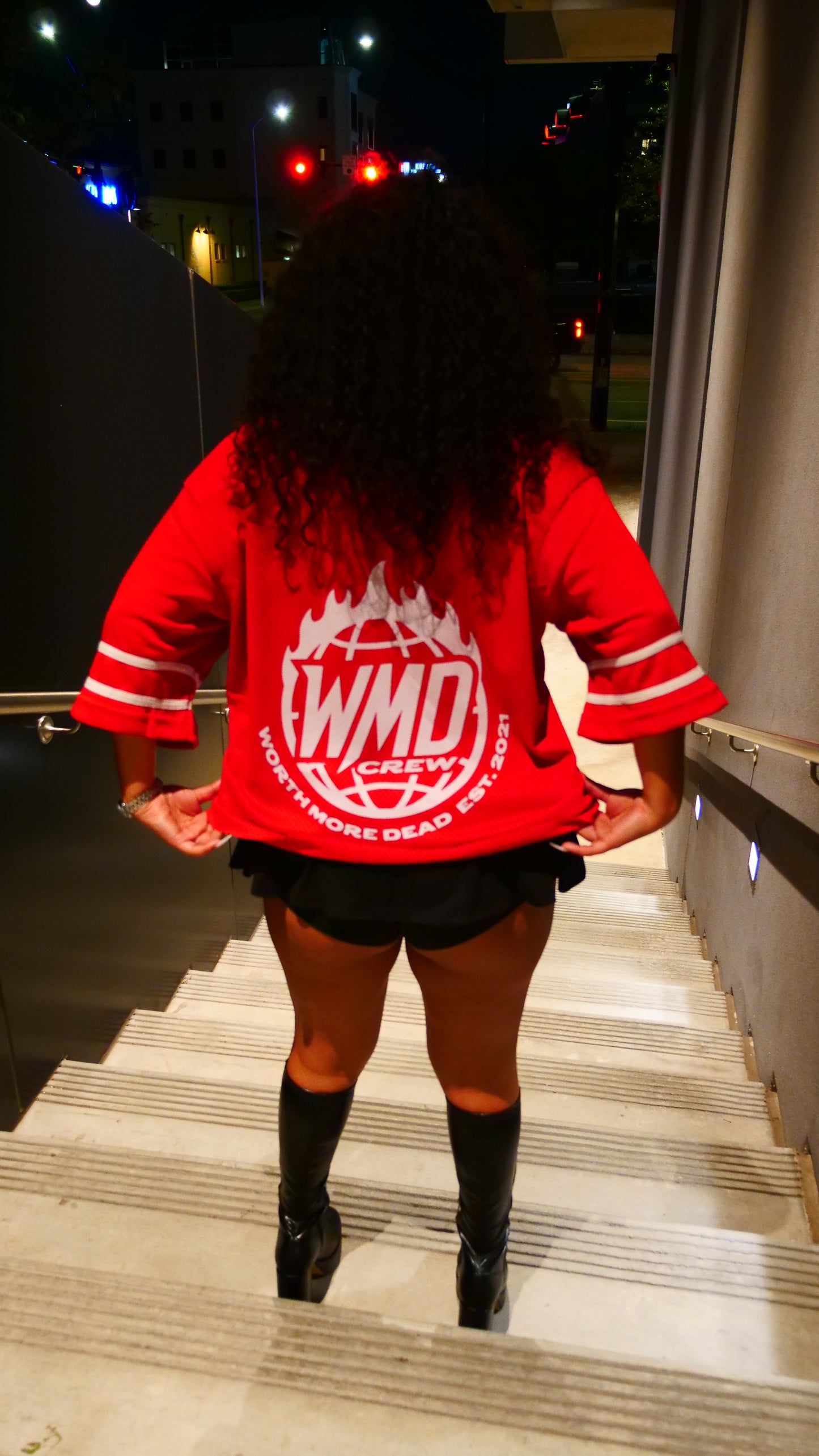 Shoot First Football Jersey - Red/White