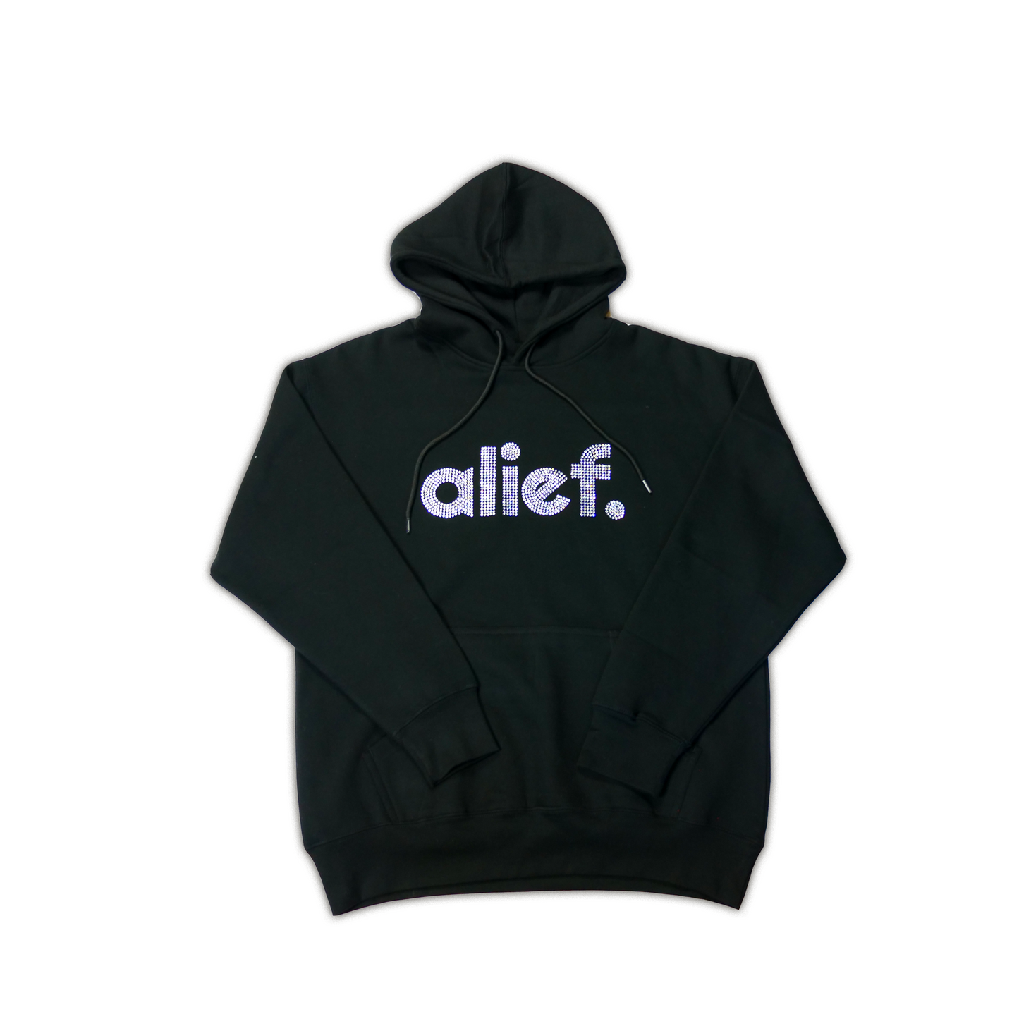Alief Rhinestone Hoodie - Black