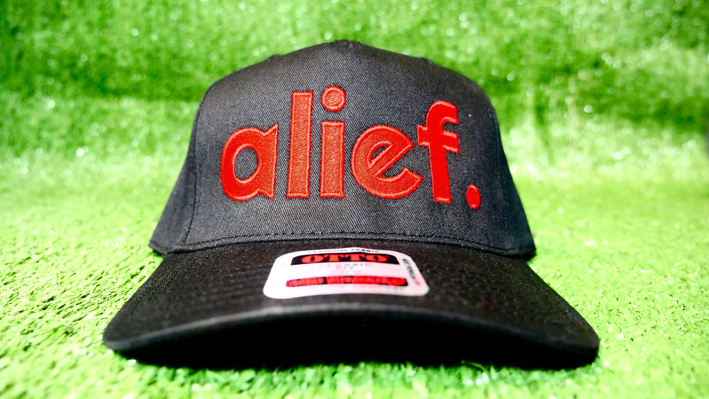 Bold Alief Snapback -Black/Red