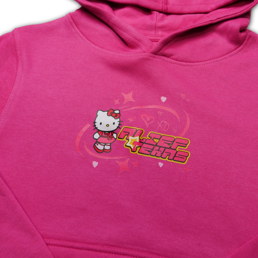 (Kids) Alief Texas Kitty 🎀 - Pink Hoodie