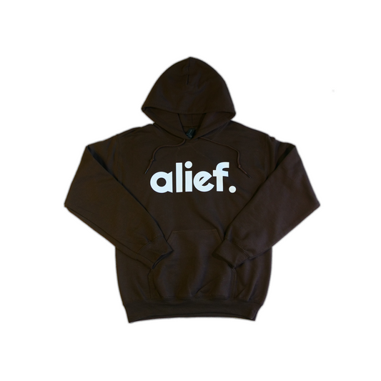 Bold Alief Hoodie - Brown/White