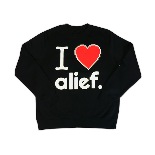 I love alief Crewneck - Black