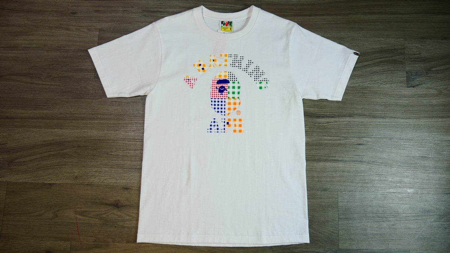 BAPE Gingham Check College Tee