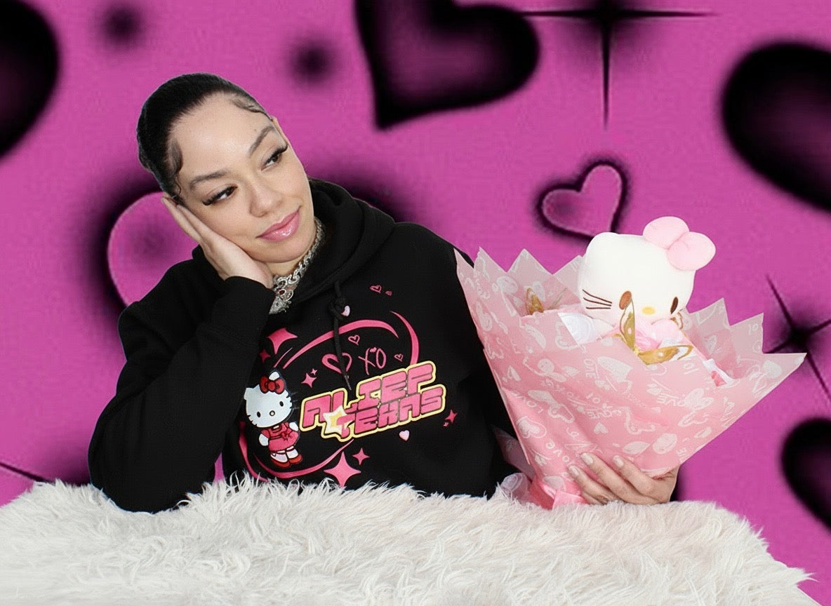 Alief Texas Kitty 🎀 – Black Top & Bottom Set