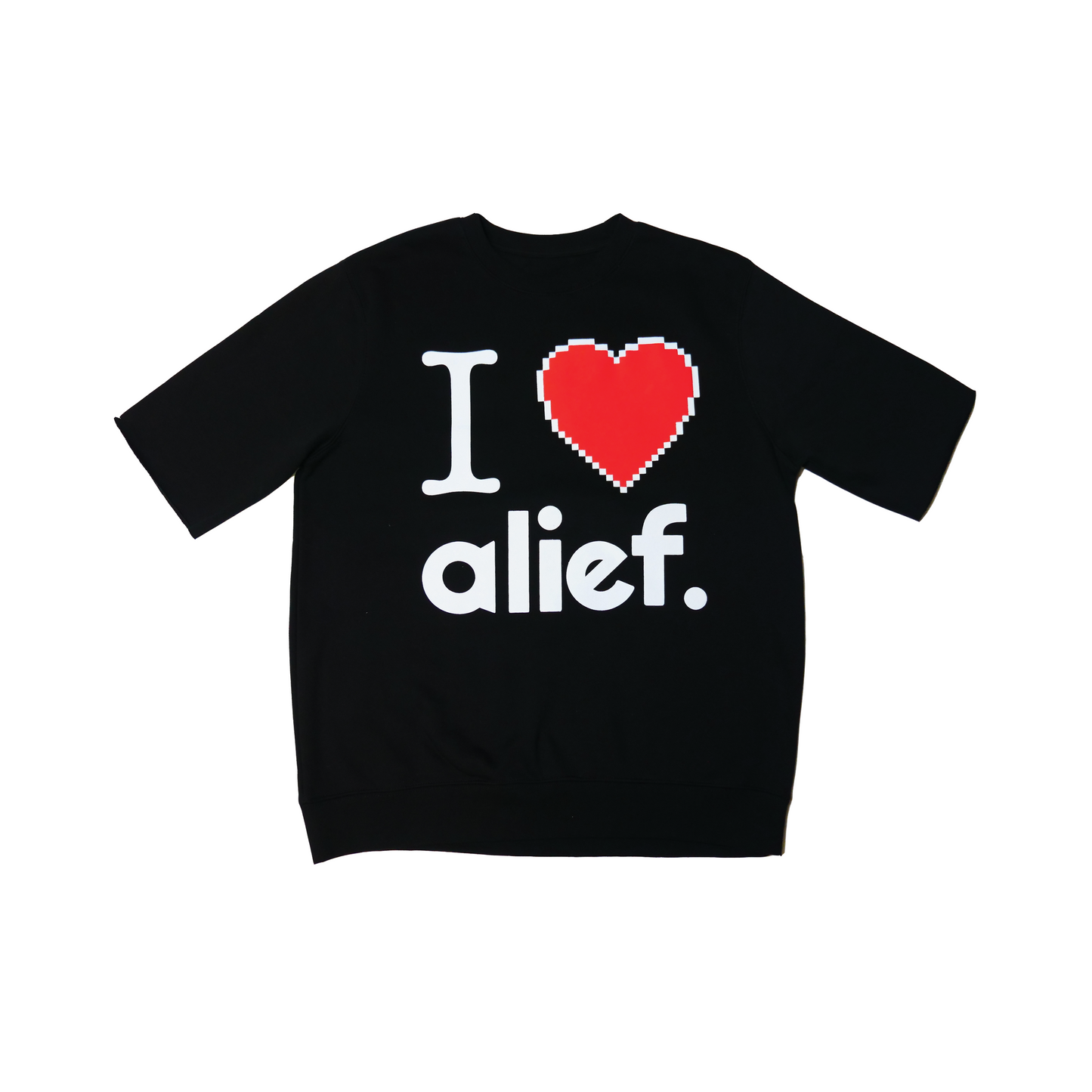 I love alief (Cropped) Crewneck - Black