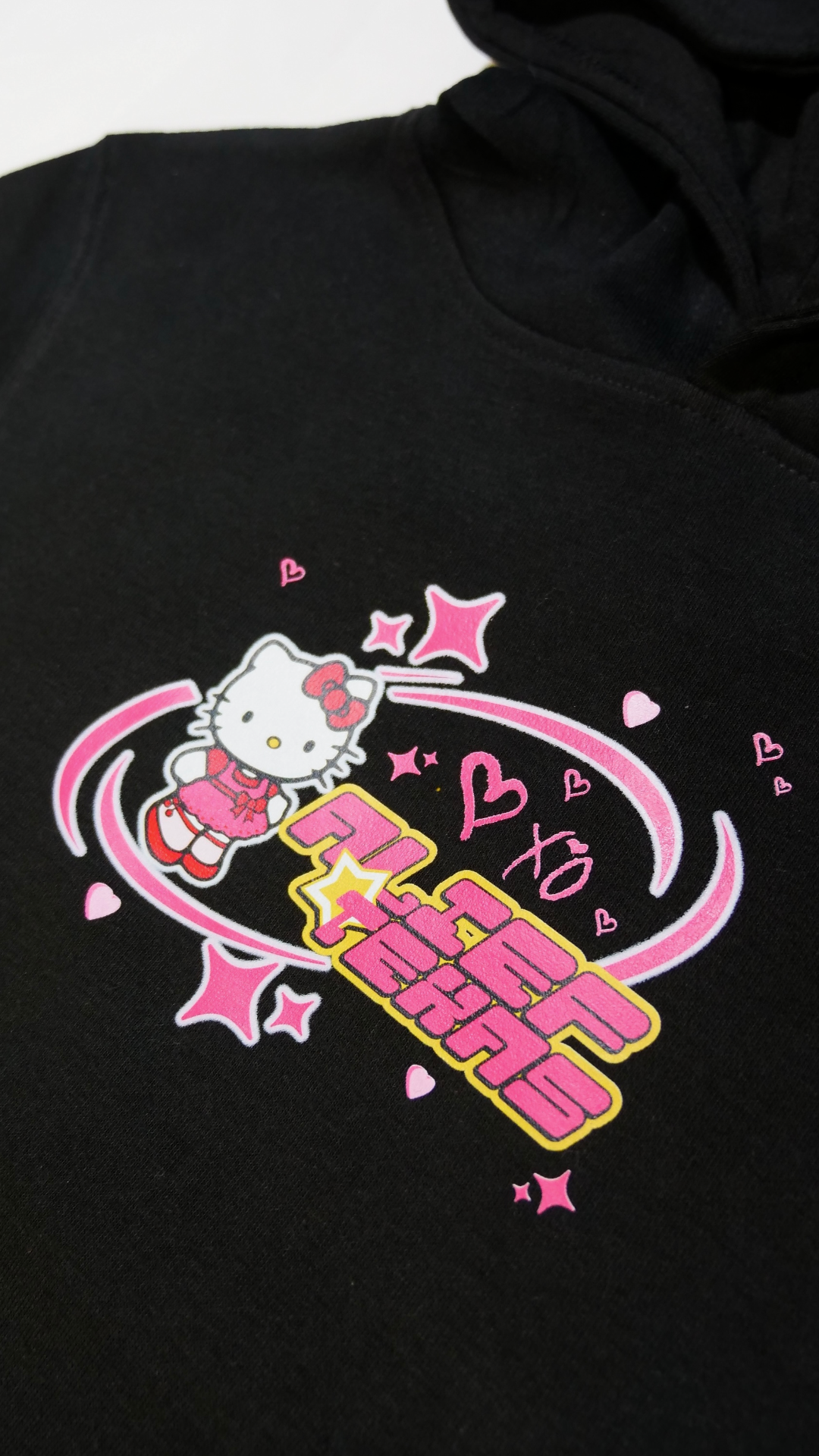 (Kids) Alief Texas Kitty 🎀 - Black Hoodie