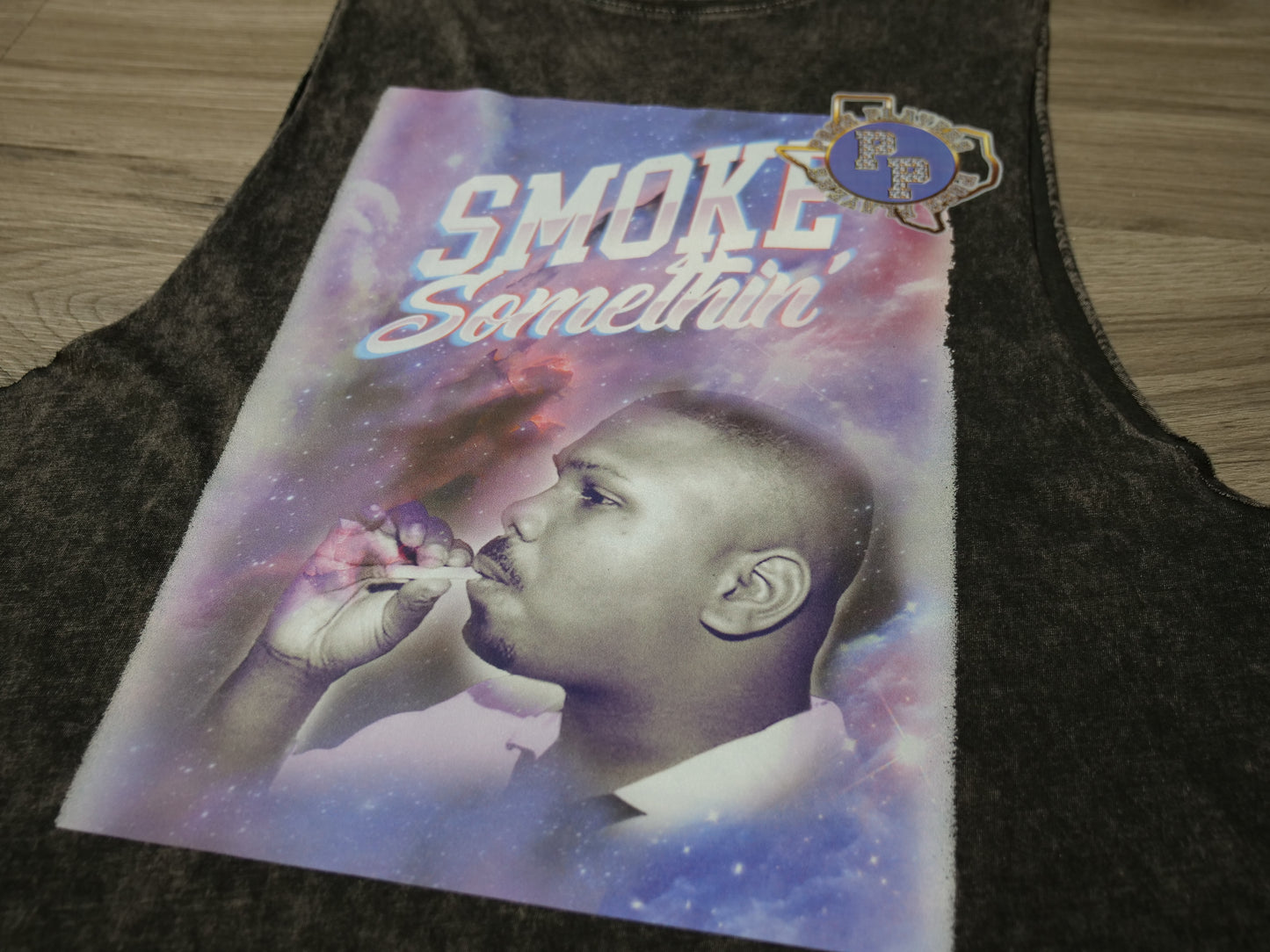 Posh Playas Smoke Something Tank Top - Stonewash Gray