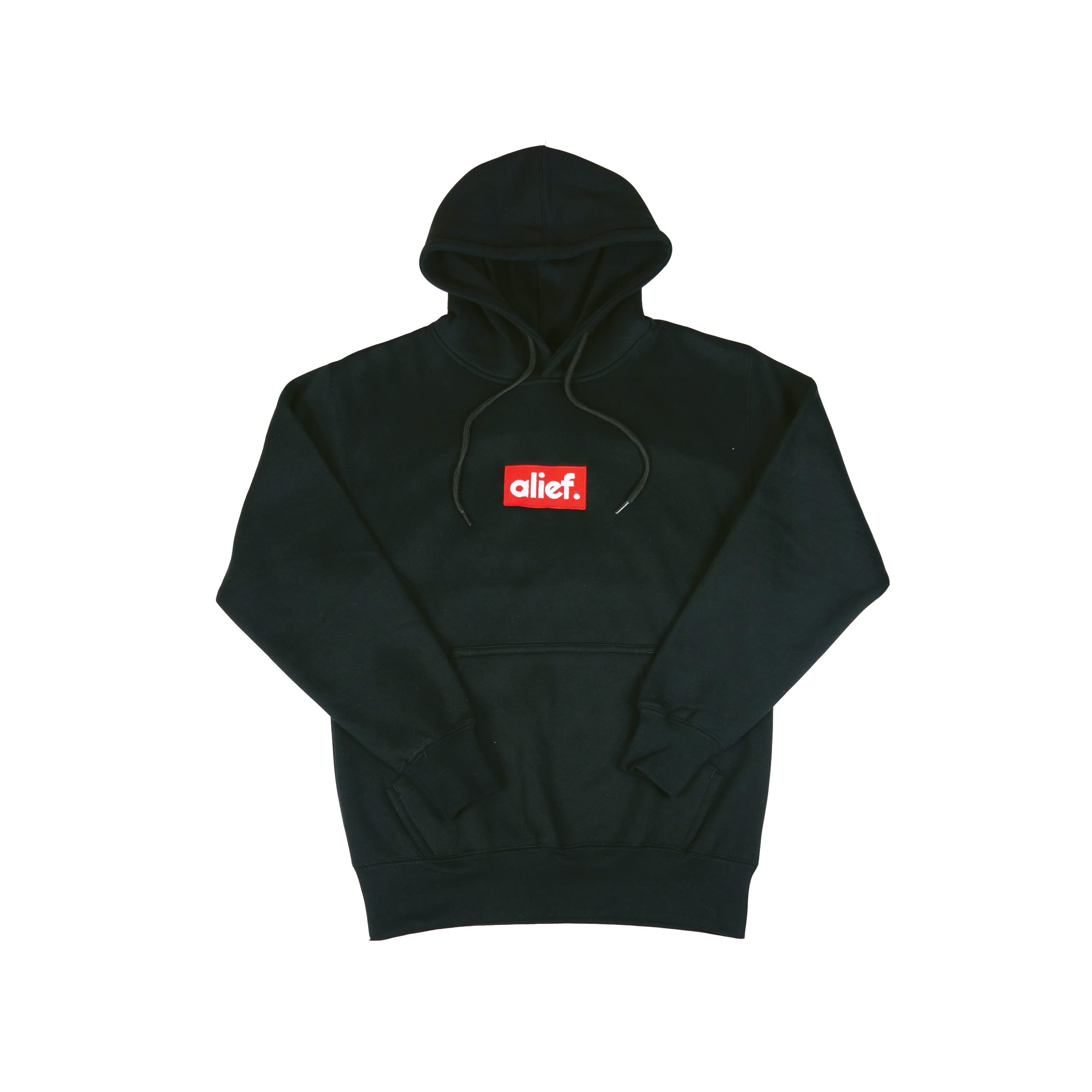 Alief Red Box Hoodie “Rodeo Edition” - Black/ White – ALIEF STORE