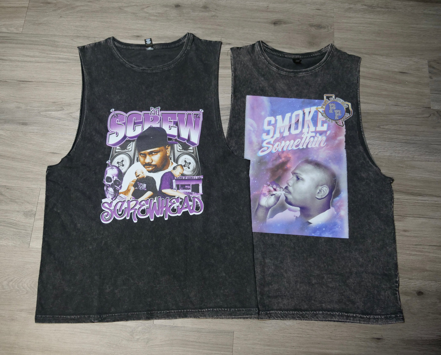 Posh Playas Smoke Something Tank Top - Stonewash Gray