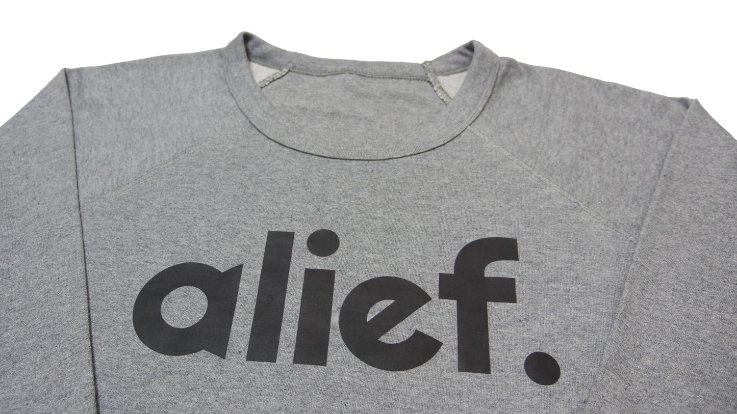 Fitted Bold Alief Crewneck - Gray/Black