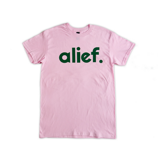 Alief Bold Tee - Pink/Forest Green
