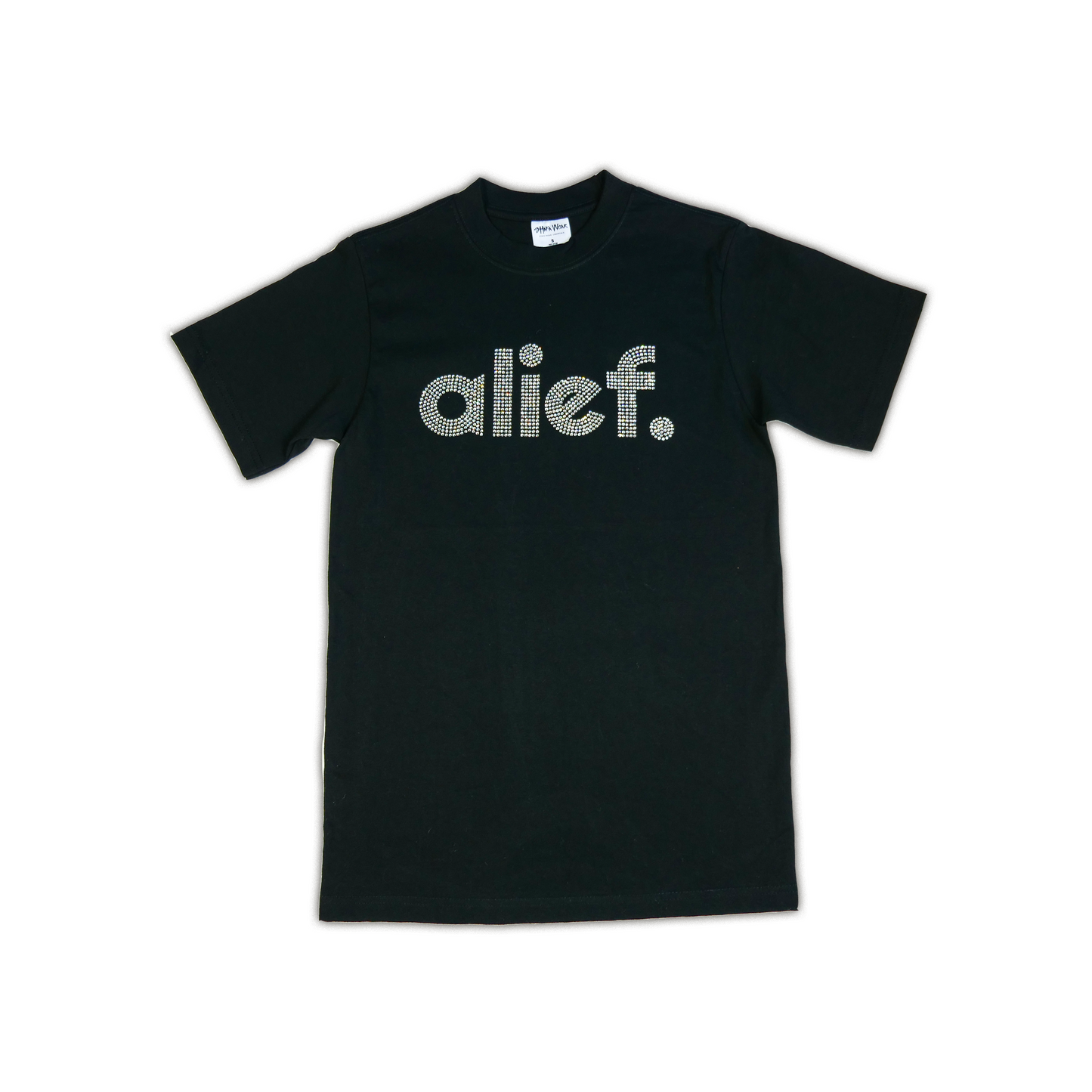 Alief Rhinestone Tee - Black
