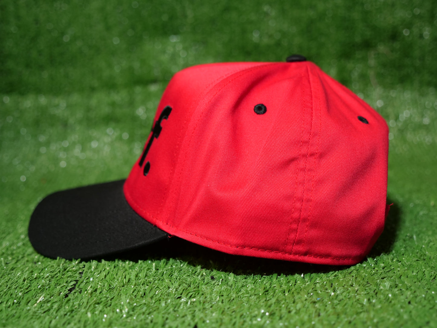 Bold Alief Trucker Hat - Black and Red/Black