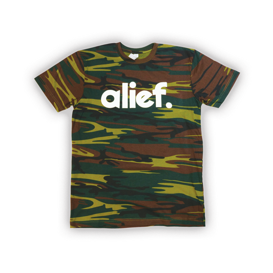 Puff Ink Bold Alief Tee - Camo/ White
