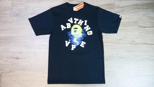 Bape Black Tornado  College Logo Tee