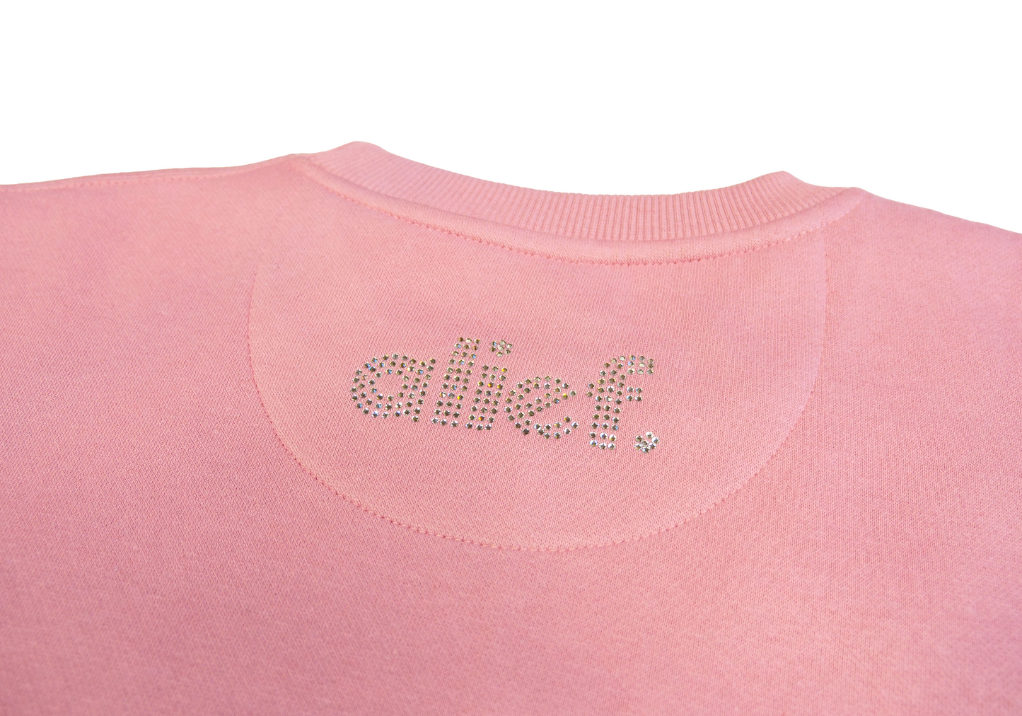 Alief Rhinestone Crewneck - Pink