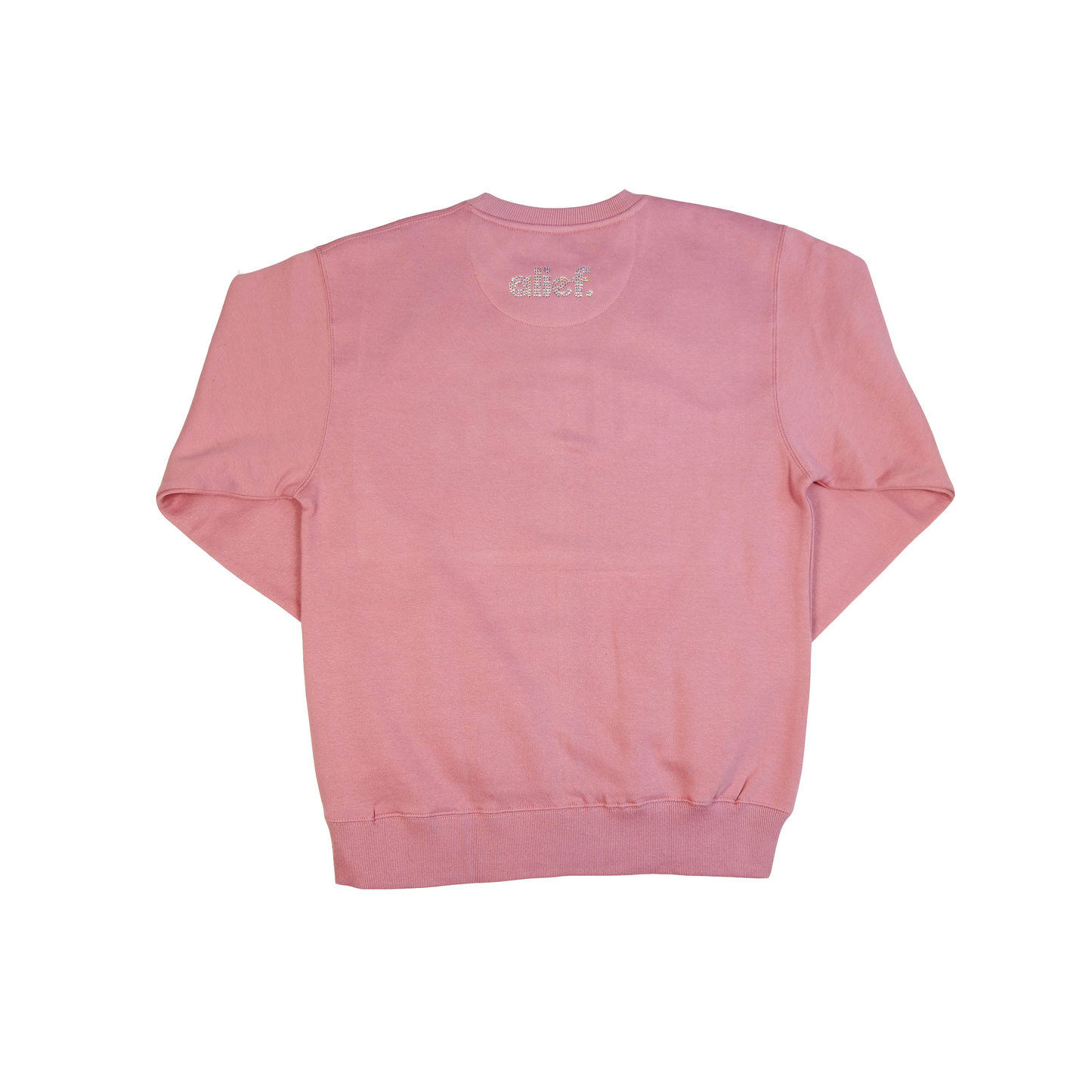 Alief Rhinestone Crewneck - Pink