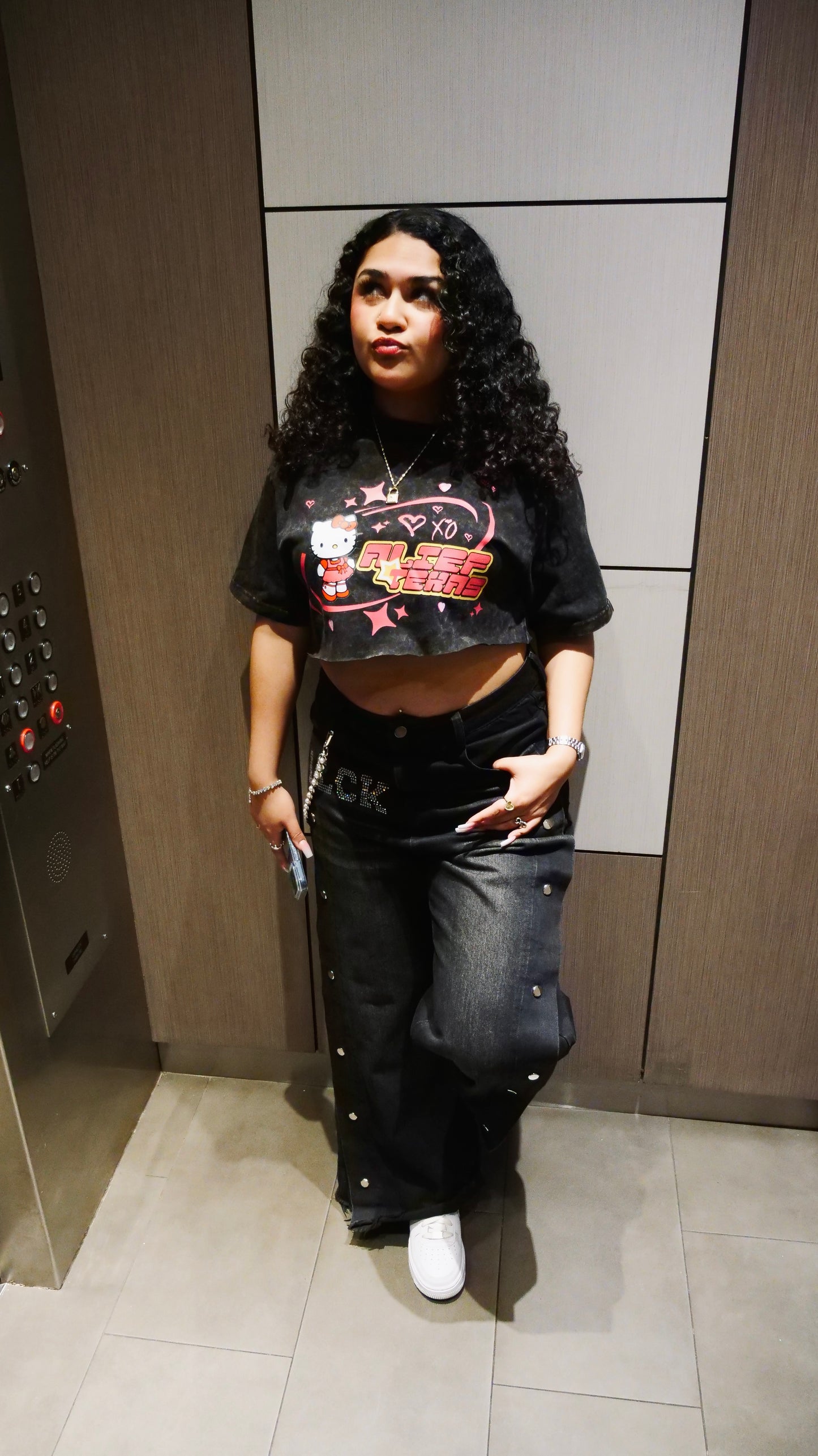 Alief Texas Kitty - Acid Wash Black