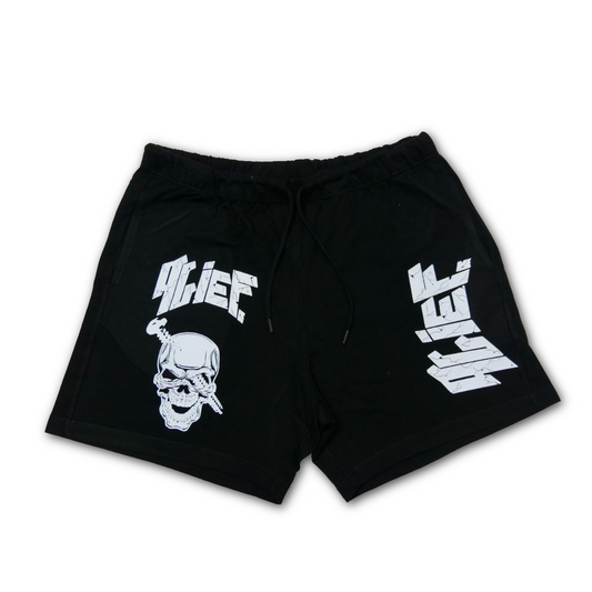 Dj Screw Alief Cotton Shorts - Black/White