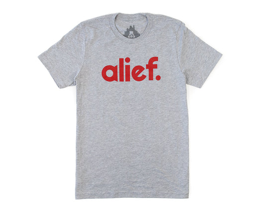 Bold Alief Tee - Gray/ Red