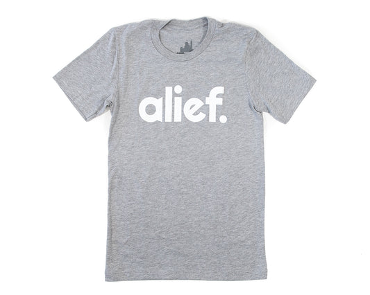 Bold Alief Tee - Gray/ White