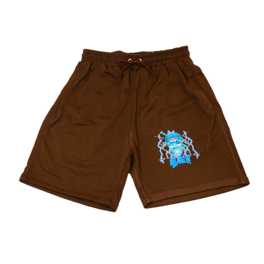 DJ Screw Alief Basketball Shorts - Brown