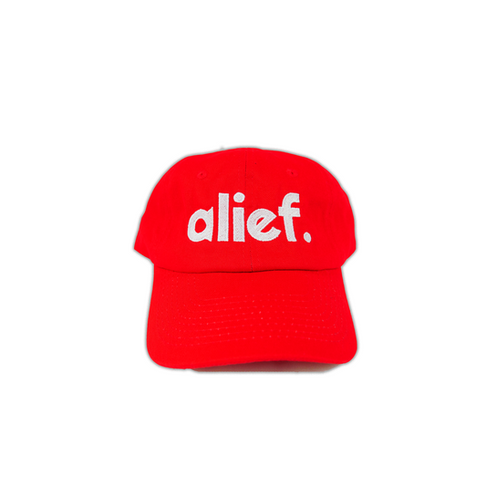 Bold Alief Dad Hat - Red/White