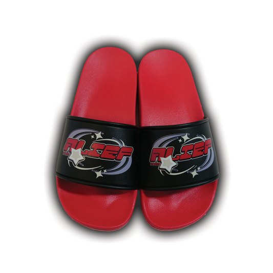 Alief Y2K Slides - Black/Red