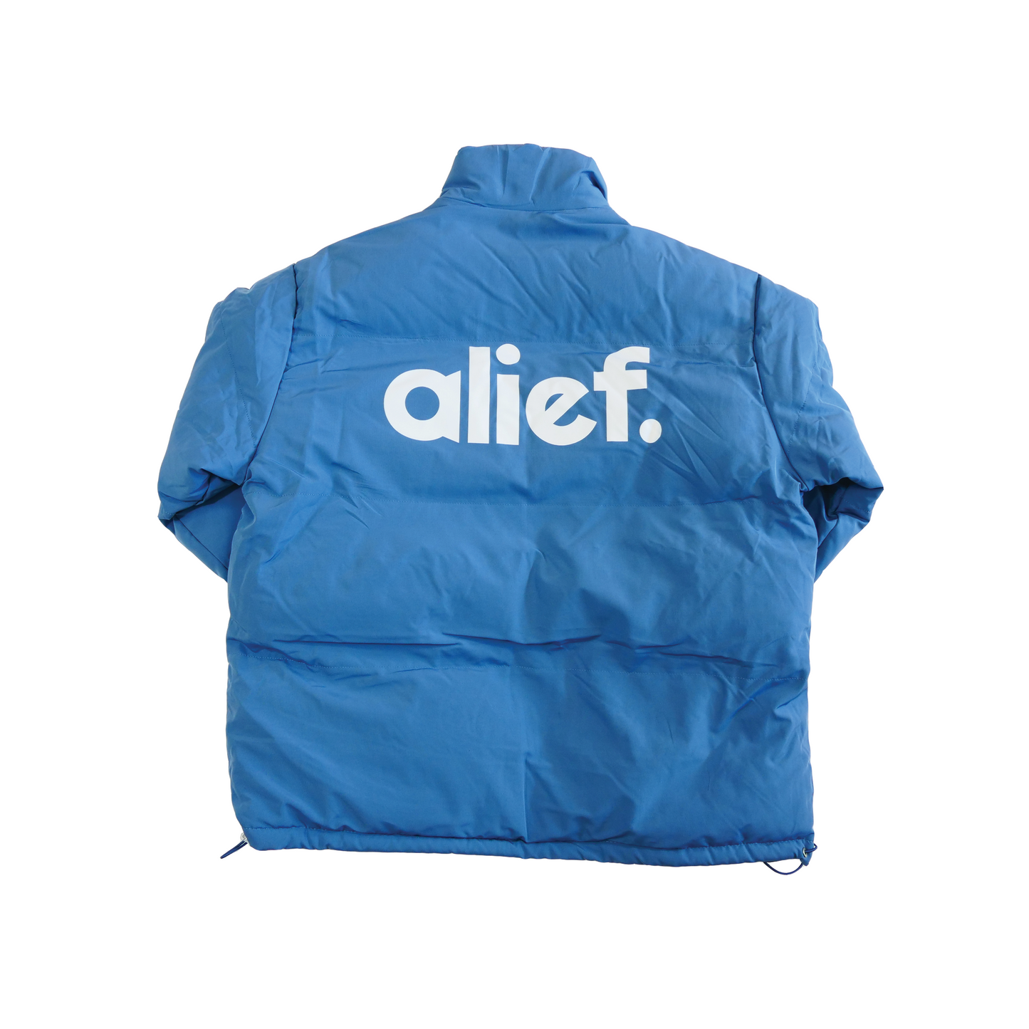 Premium Alief Puffer Jacket - Baby Blue/White
