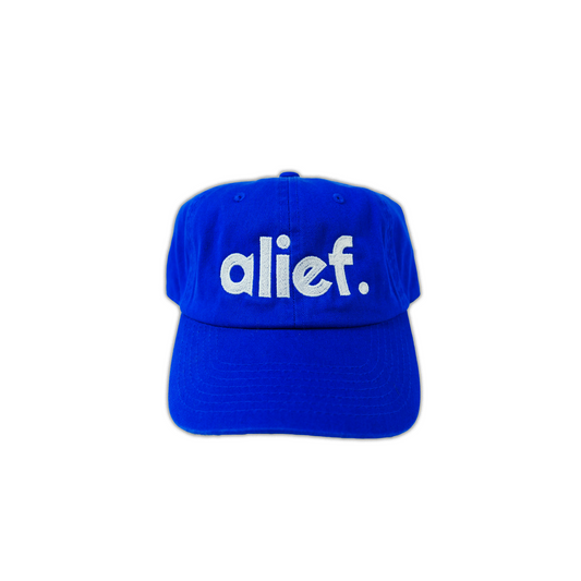 Bold Alief Dad Hat - Royal Blue/White