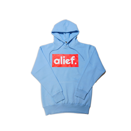Alief Red Box Hoodie - Sky Blue