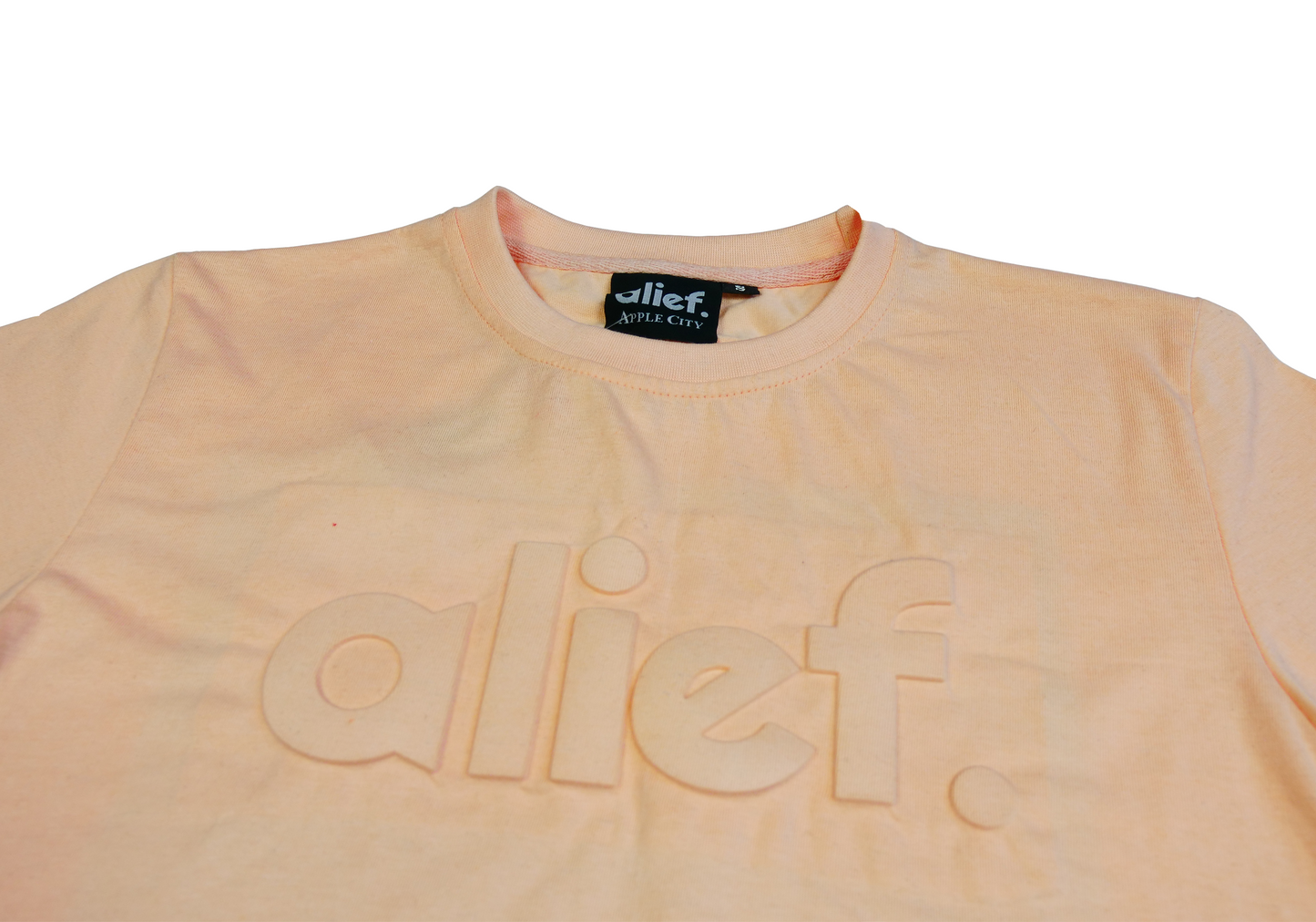 Alief Embossed Tee - Peach