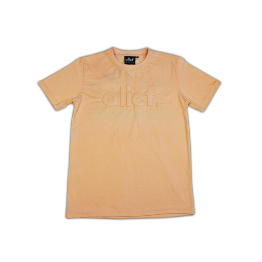 Alief Embossed Tee - Peach